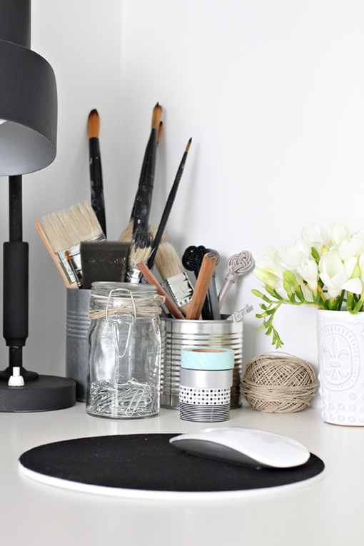 Diseña tu oficina en casa: detalle del material de escritorio Diseña tu oficina en casa: detalle del material de escritorio