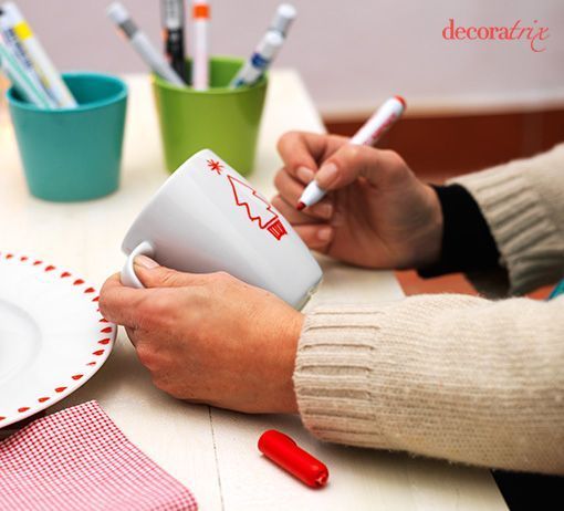 Pintar vajilla infantil con rotuladores indelebles Pintar vajilla infantil con rotuladores indelebles