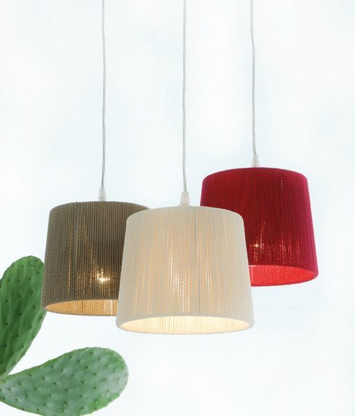 lampara-Rafia Lámparas de techo con pantallas de rafia