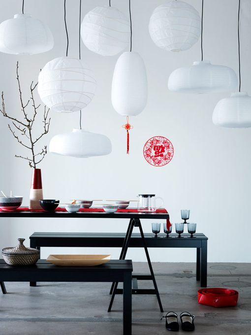 Decorar en blanco y negro Comedor de Ikea