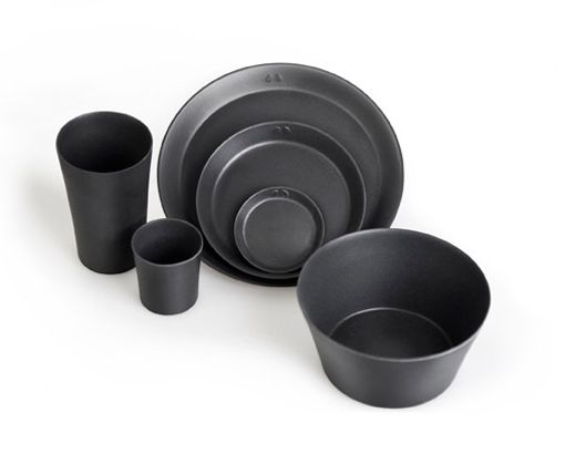 Set-desayuno-8pandas-negro menaje-de-cocina