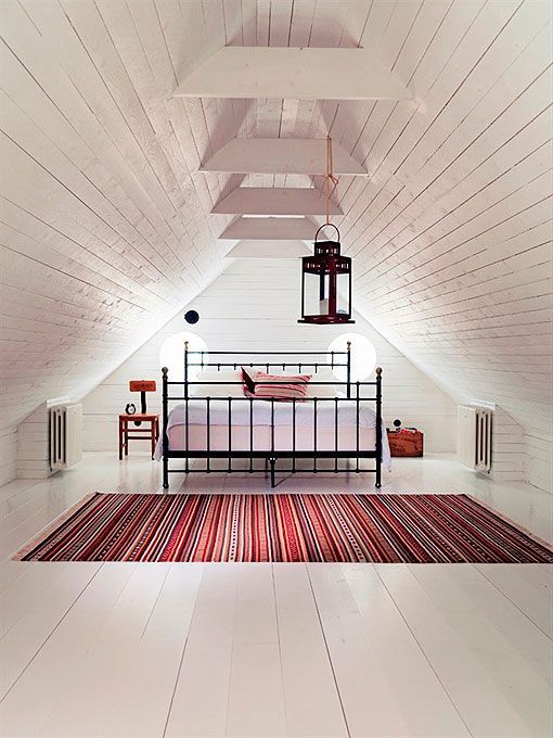 dormitorio_buhardilla Decoración de estilo rústico renovado