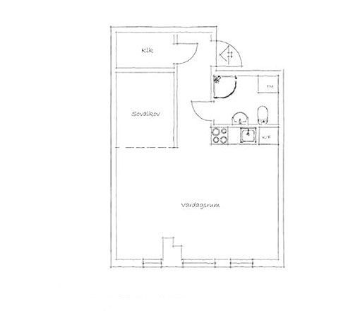 plano Apartamento de 35 metros cuadrados