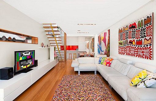 salon_2 Casa de dos plantas moderna y luminosa