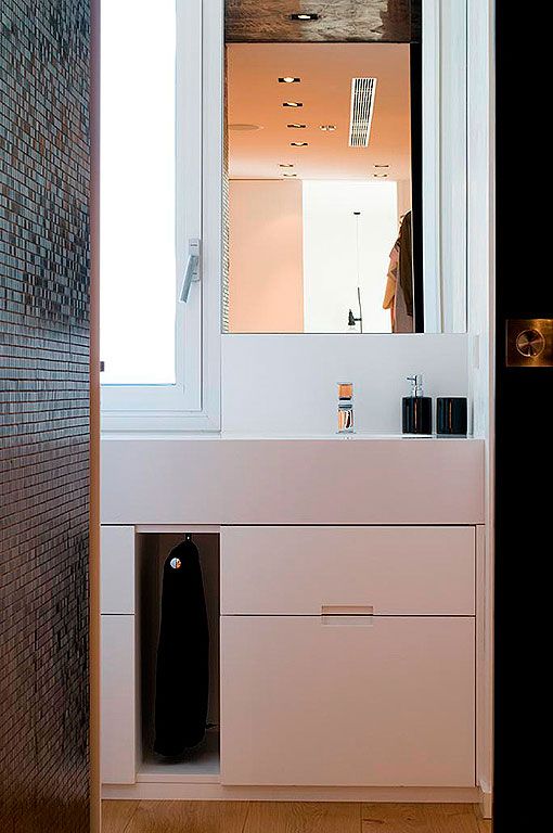 Mueble de lavabo blanco Lavabos encastrados en un mueble de madera