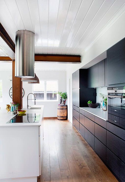 Cocina en blanco y negro Cocina en blanco y negro