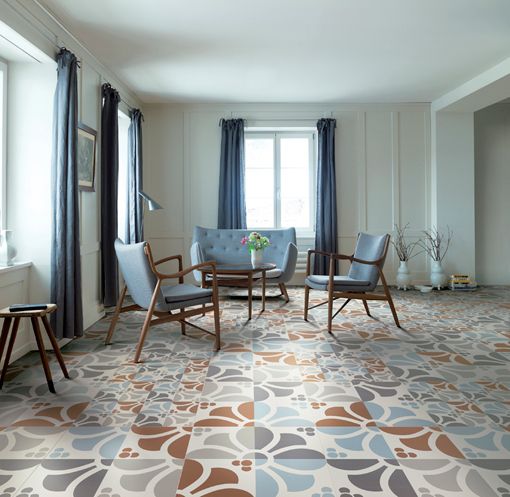 Suelos cerámicos que imitan baldosas hidráulicas de Refin Suelos cerámicos que imitan baldosas hidráulicas de Refin