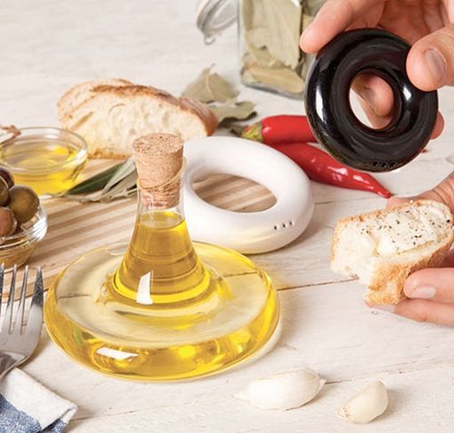 set de aliño en cristal y porcelana set de aliño en cristal y porcelana