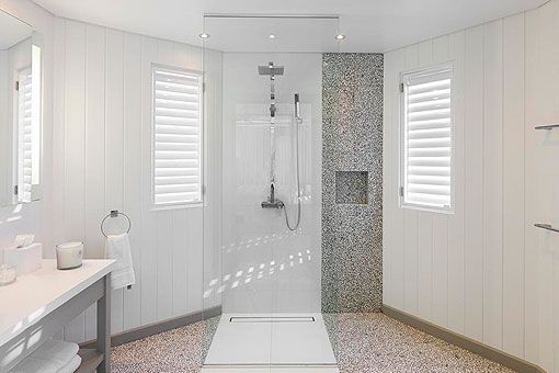 Decoración en blanco: ducha en el baño Decoración en blanco: ducha en el baño