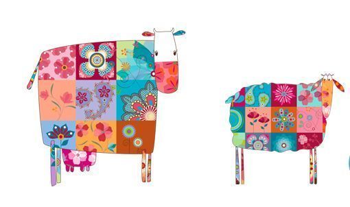 Ilustraciones infantiles de Inés Moreno: vacas de trapo Ilustraciones infantiles de Inés Moreno: vacas de trapo