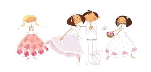 Ilustraciones infantiles de Inés Moreno: recordatorios de primera comunión Ilustraciones infantiles de Inés Moreno: recordatorios de primera comunión