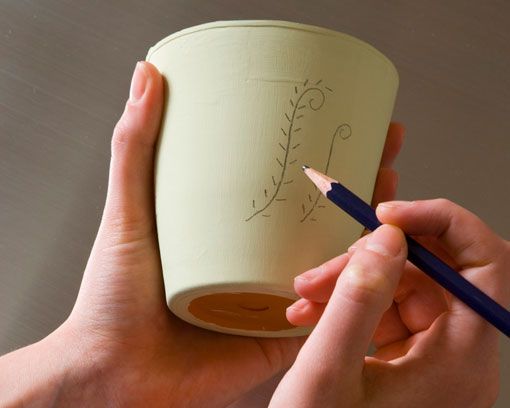 maceteros de terracota pintados y grabados maceteros de terracota pintados y grabados