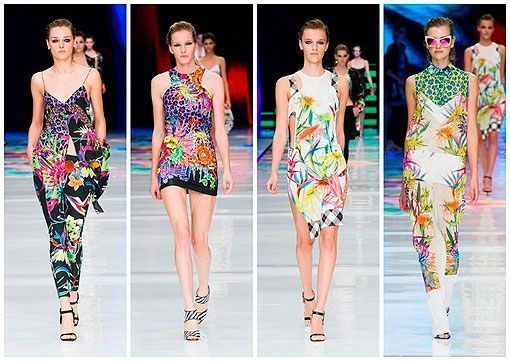 Estampados tropicales, desfile Just Cavalli Estampados tropicales, desfile Just Cavalli