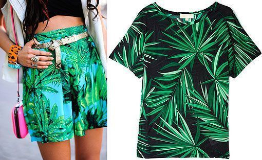 Estampados tropicales: palmeras verdes Estampados tropicales: palmeras verdes