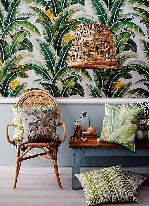 Estampados tropicales: palmeras verdes