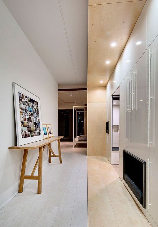 Ladrillo visto en interiores: zona de paso al dormitorio Ladrillo visto en interiores: zona de paso al dormitorio