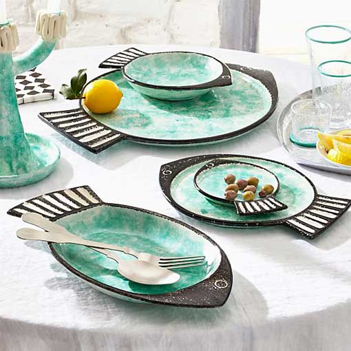 Muebles y complementos de verano de Paola Navone para C&B: vajilla Fish Muebles y complementos de verano de Paola Navone para C&B: vajilla Fish