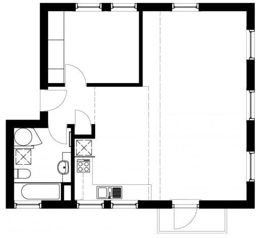 Piso de 75 metros, plano antes Piso de 75 metros, plano antes