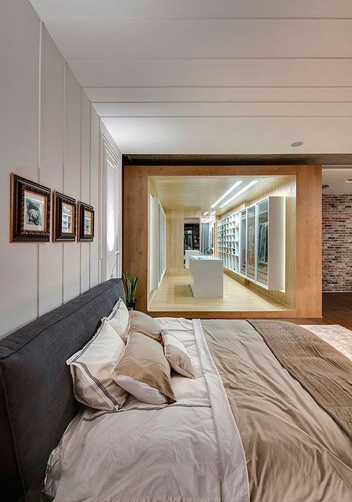 Piso moderno y cómodo: dormitorio principal con vestidor Piso moderno y cómodo: dormitorio principal con vestidor