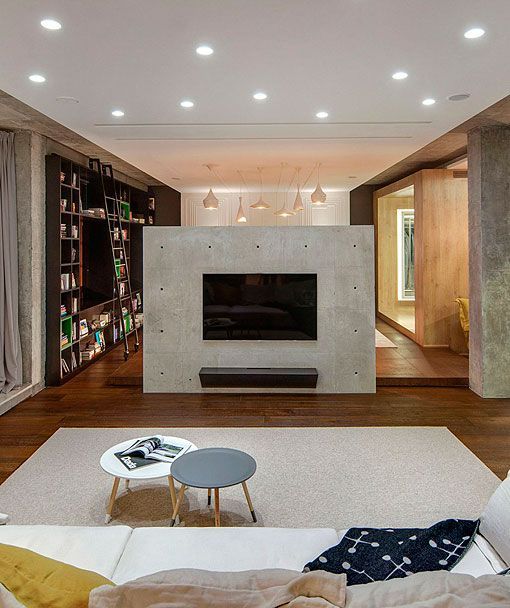 Piso moderno y cómodo: muro para separar salón y dormitorio Piso moderno y cómodo: muro para separar salón y dormitorio