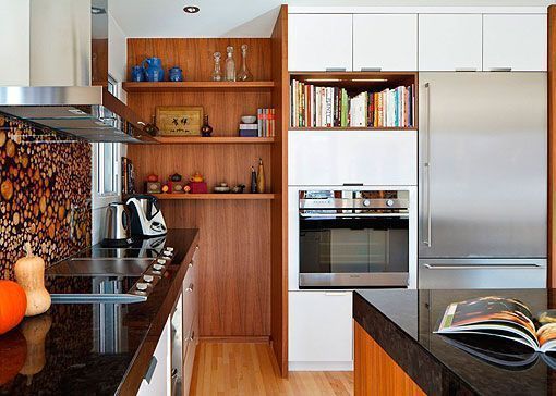 Cocina en blanco y madera Cocina en blanco y madera