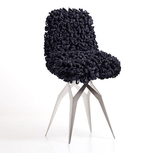 Funda de silla con tejido de rizo artesanal y reciclado Tartufo, de Mima Lab Funda de silla con tejido de rizo artesanal y reciclado Tartufo, de Mima Lab