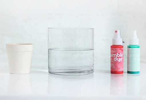 Macetas coloreadas, materiales Macetas coloreadas, materiales