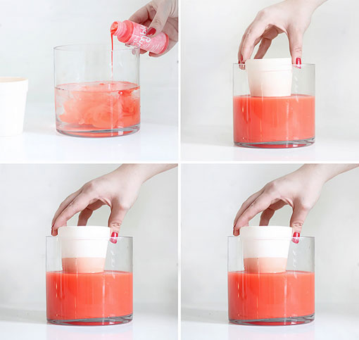 Macetas coloreadas paso a paso Macetas coloreadas paso a paso