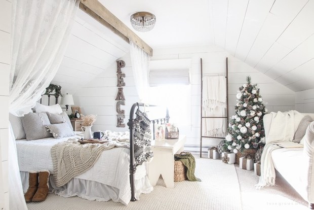 Ideas para decorar el dormitorio en Navidad