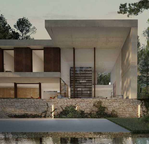 Casa integrada en el paisaje, obra del arquitecto Ramón Esteve