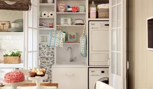 Zona de lavado dentro de un armario