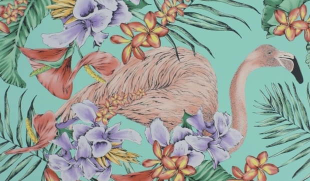 Papel pintado Flamingo Club