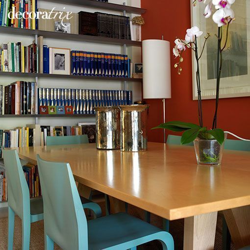 Comedor con librería