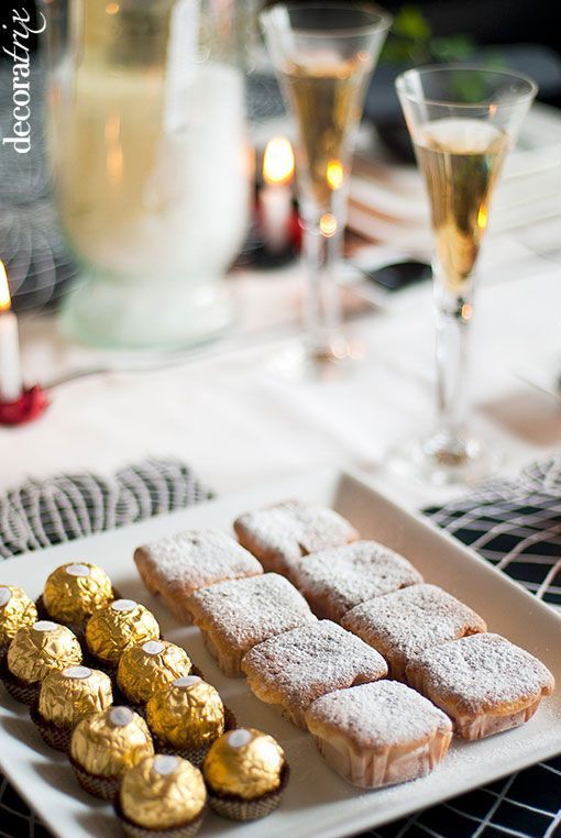 Postres dulces: bombones y nevaditos
