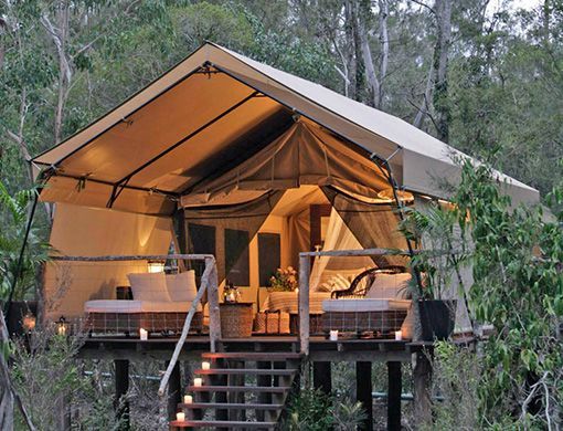 sonrojo Cabecear reinado Tienda de campaña en un camping de lujo en Australia