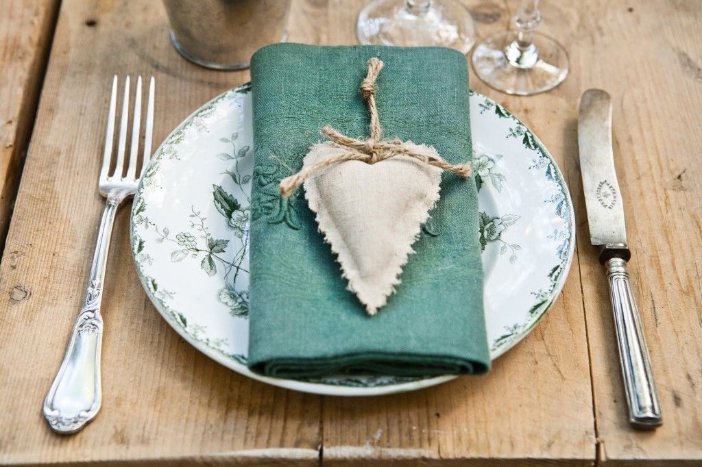 Mesa de Navidad de estilo rústico/detalles para el plato