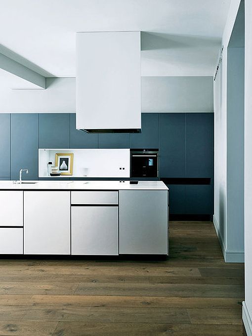 Cocina abierta a un diseño interior moderno