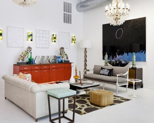 Salón de estilo ecléctico barroco