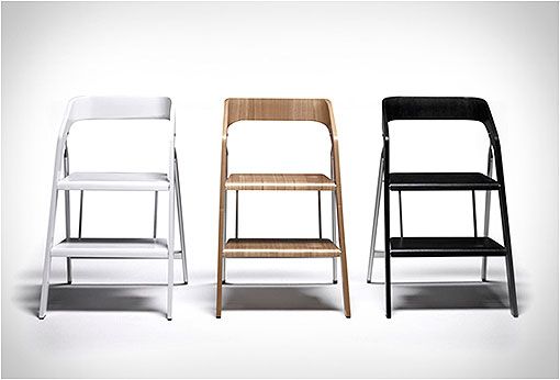 2 en 1: silla plegable y escalera de mano, un diseño de Maarten Olden