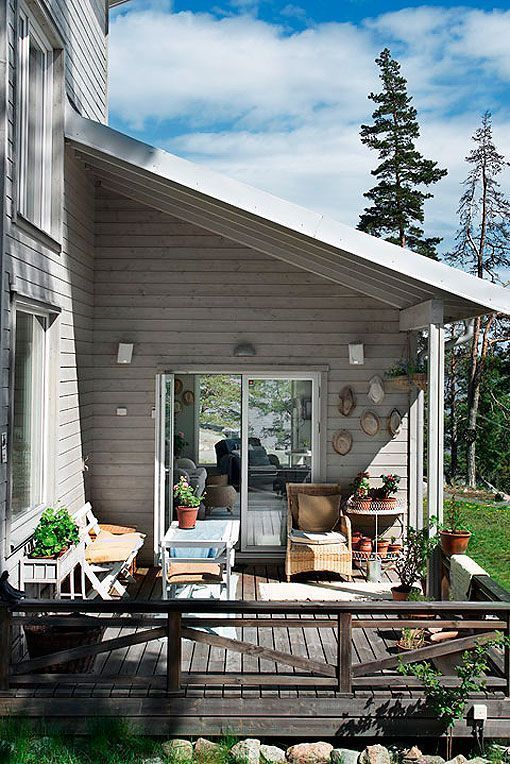 Casa de madera con vistas al mar