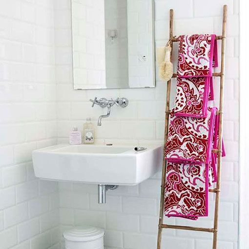 Usos de una escalera: toallero