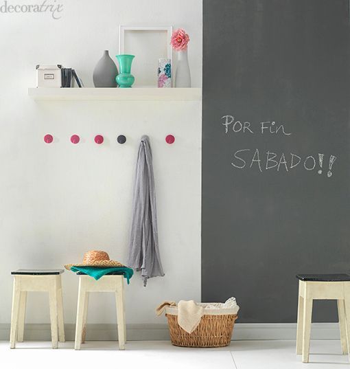 Decoratrix cumple 5 años: pared pintada con pintura de pizarra