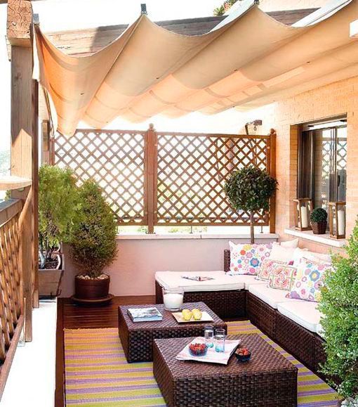 rincones sombreados, terraza entoldada