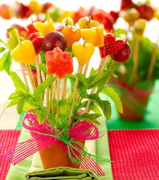 tapas de verano: brochetas de frutas