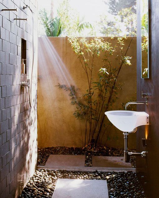 9 ideas de Duchas para el jardin  ducha de jardín, baños al aire libre, ducha  exterior