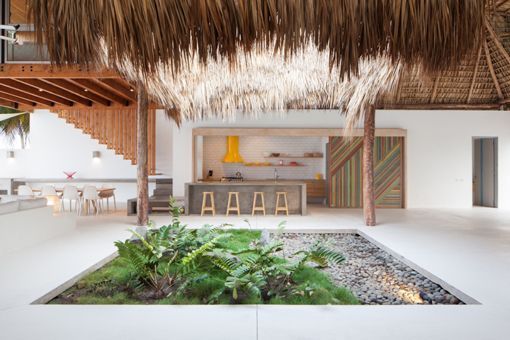 Casa de playa en un rancho de diseño en la costa de El Salvador
