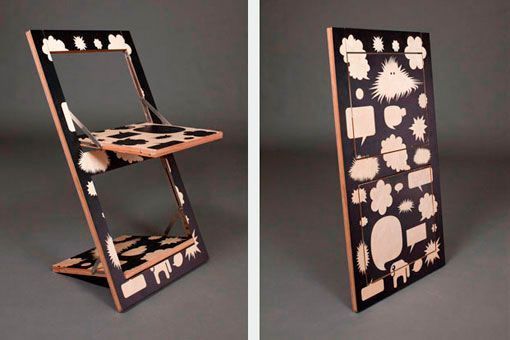 Sillas plegables con emoticonos