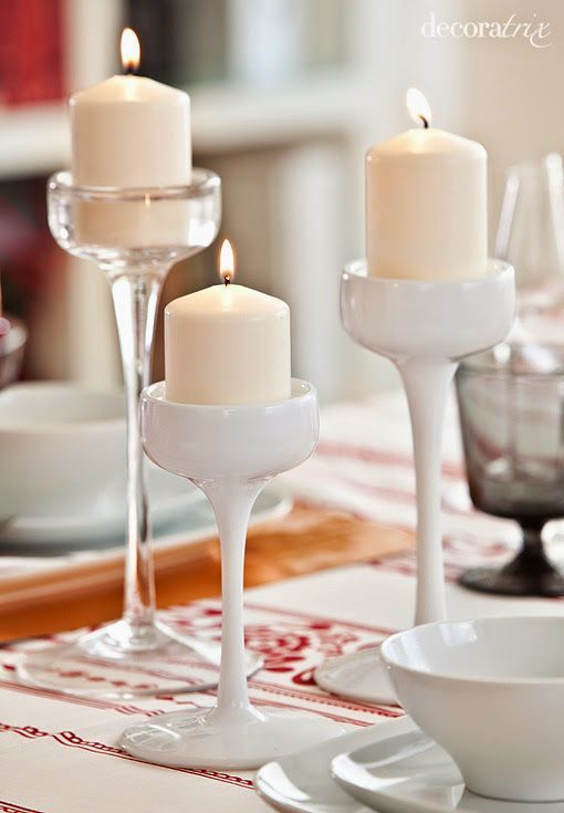 Mi mesa de Navidad: las velas y candeleros