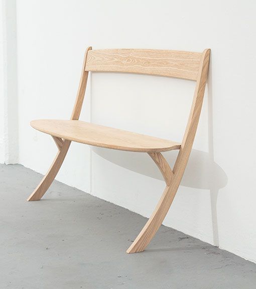 suspicaz Delgado cobija Banco de madera de diseño minimalistas sustentado con dos patas
