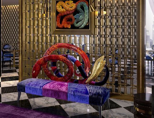 Tendencias decorativas de ayer y hoy: banco Anaconda de Sicis